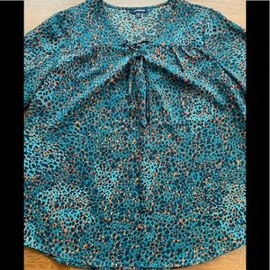 Mittoshop Animal Print Blouse, Size Large